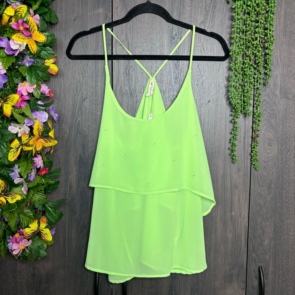 _🌼3/$30🌼NWOT My Beloved Studded Neon Scoop Neck Studded Swing Blouse Size L
